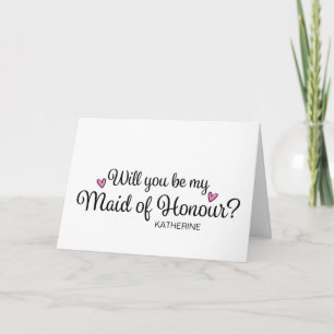 Will You Be My Maid of Honor From Bride Asking Card