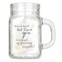 Will You be My Maid of Honor Gift Country Wedding Mason Jar