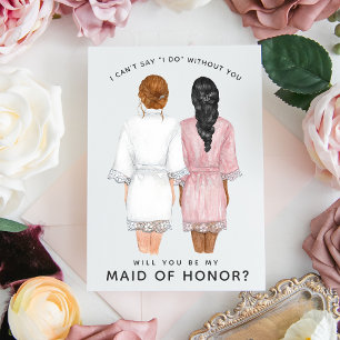 Will You Be My Maid of Honor? Girls in Robes card