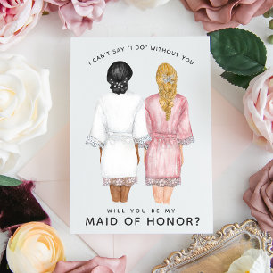 Will You Be My Maid of Honor? Girls in Robes card