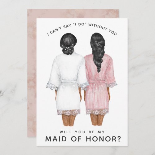 Will You Be My Maid of Honor? Girls in Robes card