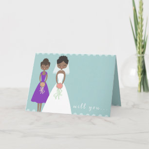 Will You Be My Maid of Honor Greeting Card -CUSTOM