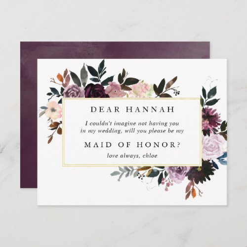 Will You Be My Maid of Honor Invitation