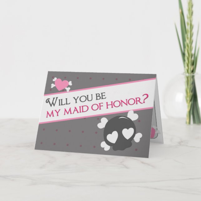 Will you be my maid of honor? invitation (Front)