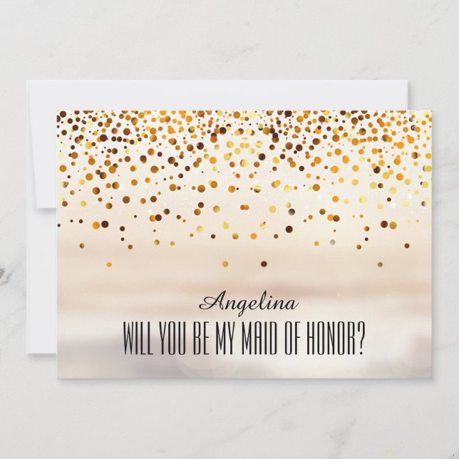 Will you be my MAID OF HONOR? Invitation (Front)