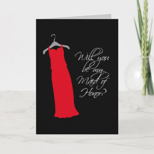 "Will you be my Maid of Honor?" Invitation