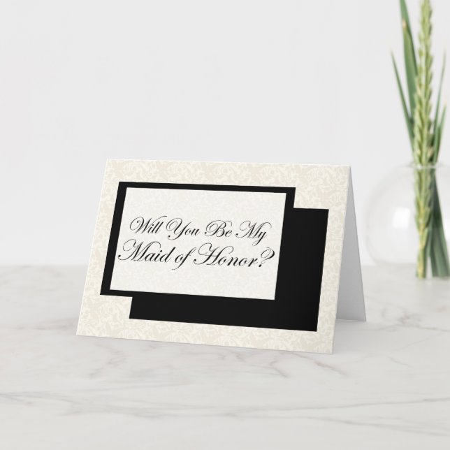Will You be My Maid of Honor? Invitation (Front)