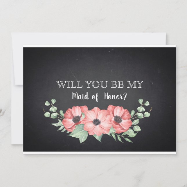 Will You Be My Maid of Honor Invitation (Front)