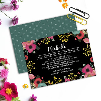 Will You Be My Maid Of Honor? Invitation Cards by YourWeddingDay at Zazzle