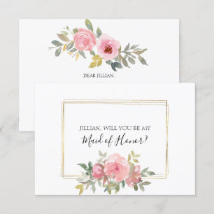 Will You Be My Maid of Honor Lush Blush Pink