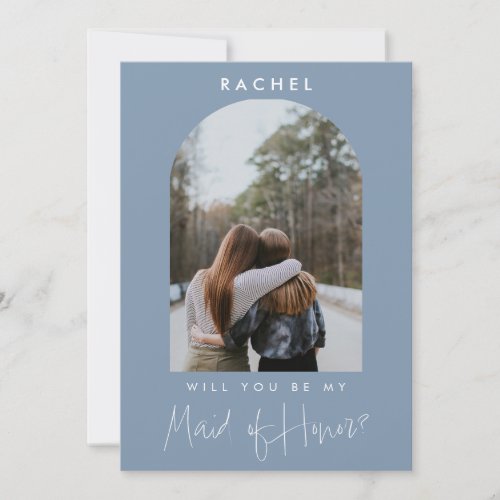 Will you be my Maid of Honor Minimalist Photo 