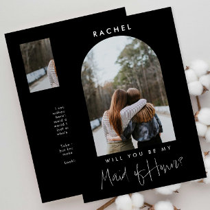 Will you be my Maid of Honor Minimalist Photo