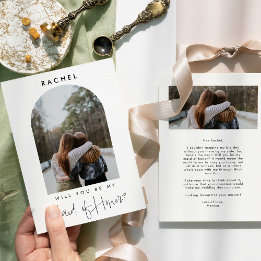 Will you be my Maid of Honor Minimalist Photo 