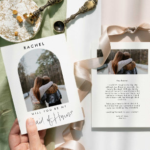 Will you be my Maid of Honor Minimalist Photo