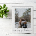 Will You Be My Maid Of Honor Minimalist Photo Chic Jigsaw Puzzle at Zazzle