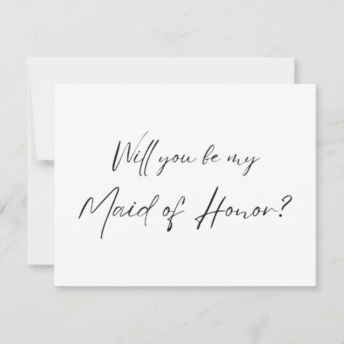Will you be my Maid of Honor MOH Proposal RSVP Card