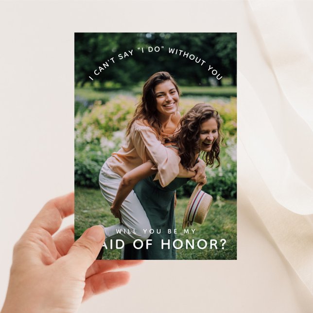 Will You Be My Maid of Honor? Photo Invitation (Creator Uploaded)