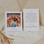 Will You Be My Maid Of Honor Photo Proposal Card<br><div class="desc">This is a modern minimal themed photo maid of honor proposal card featuring an elegant timeless design. Edit most wording and all colors to make this minimal bridesmaid proposal fit your event needs and personal style. Just select "edit using design tool" on toolbar :)</div>