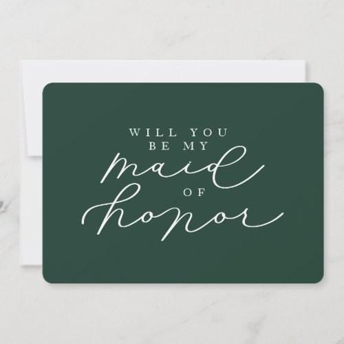 Will You Be My Maid of Honor Photo Proposal Card