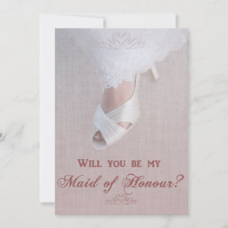 Will You Be My Maid of Honor? Pretty in Pink! Invitation