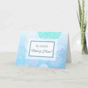 Will you be my Maid of Honor Proposal Card