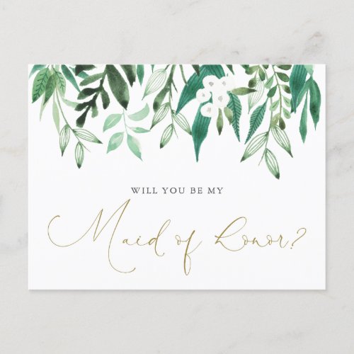Will you be my maid of honor proposal card