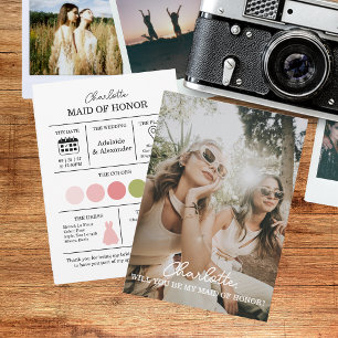 Will You Be My Maid of Honor Proposal Card