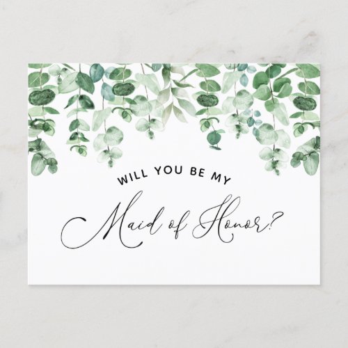 Will You be My Maid of Honor Proposal Card