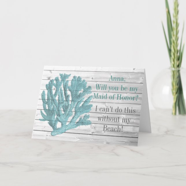 Will you be my Maid of Honor Proposal Card (Front)