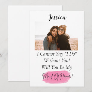 Will You Be My Maid Of Honor Proposal Photo  Holiday Card