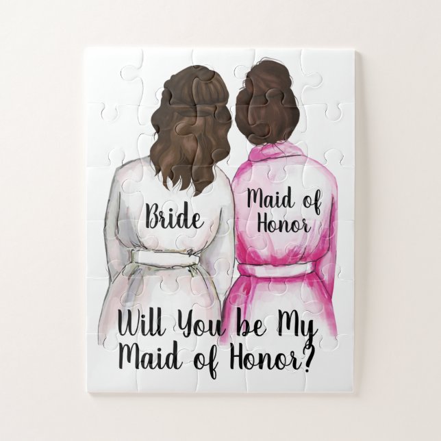 Will You be My Maid of Honor Puzzle Wedding (Vertical)