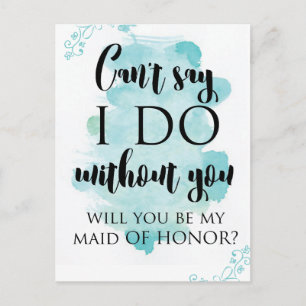 Will you be my maid of honor question card