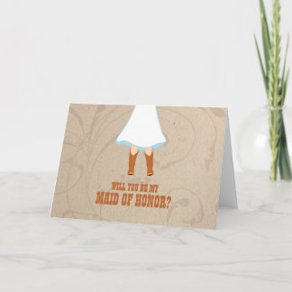 Will You Be My Maid of Honor? | Rustic Wedding Invitation
