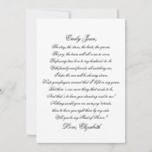 Will You Be My Maid of Honor Script Poem Card