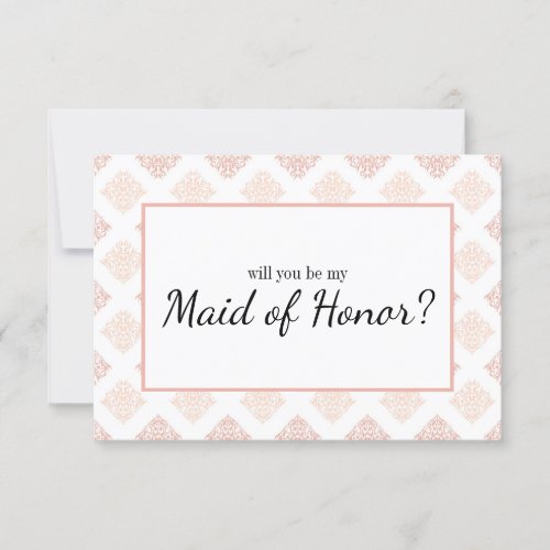 Will You Be My Maid of Honor Soft Peachy Blush Dam