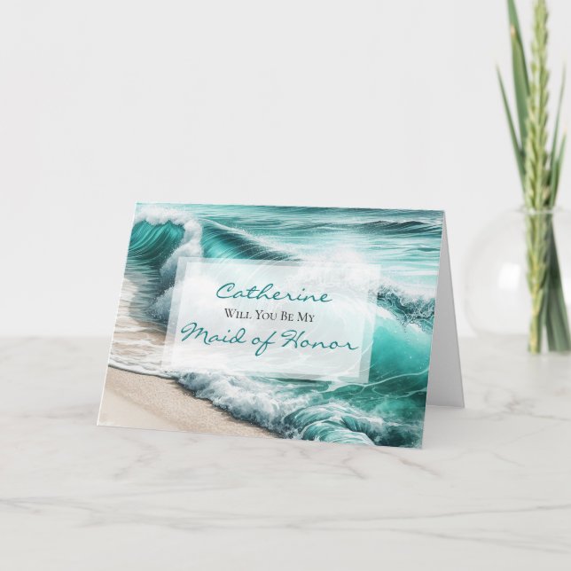 Will You Be My Maid of Honor| Wedding Proposal Card (Front)
