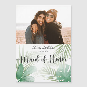 Will You Be My Maid of Honor Wedding Proposal Magnetic Invitation