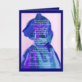 "Will You Be My Maid Of Honor" Winter II Card
