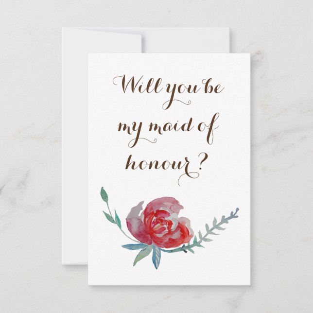 Will you be my maid of honour Card (Front)