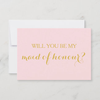 Will You Be My Maid of Honour Card Bridal Party
