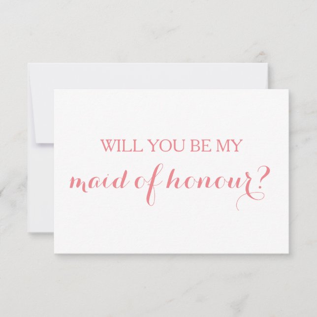 Will You Be My Maid of Honour Card Bridal Party (Front)