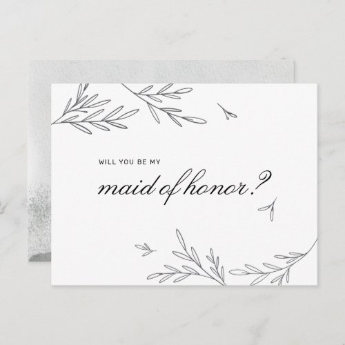 Will you be my maid of honour Invitation Postcard