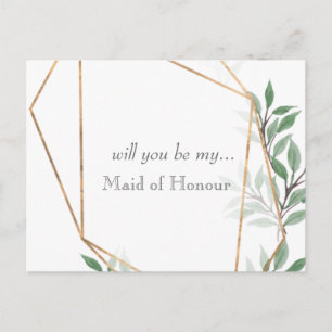 Will you be my Maid of honour invite