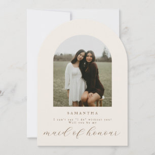 Will You Be My Maid Of Honour Photo Proposal Card