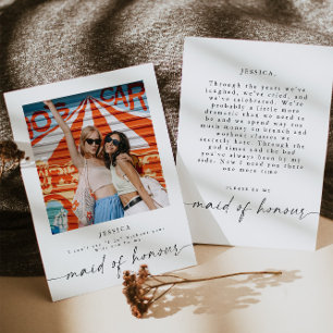 Will You Be My Maid Of Honour Photo Proposal Card