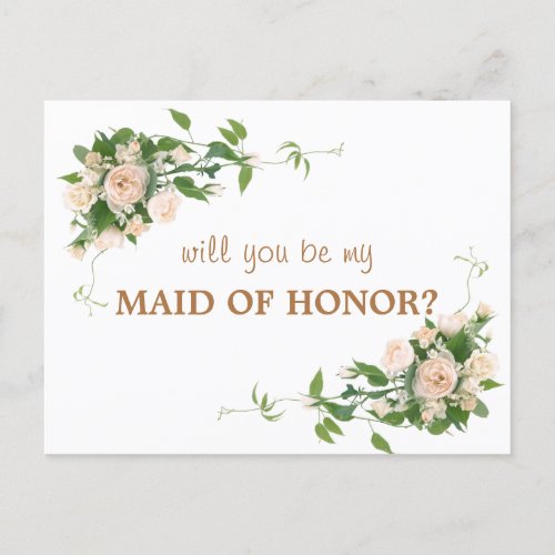 Will You Be My Maid of Honour Postcard