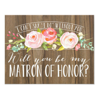 Will You Be My Matron of Honor | Bridesmaid Card