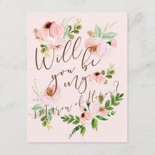Will You Be My Matron of Honor Bridesmaid Card