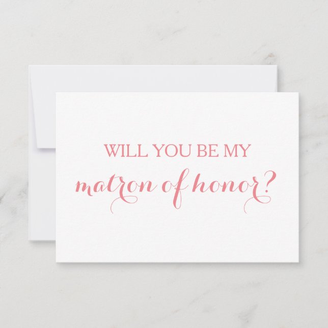 Will You Be My Matron of Honor Card Bridal Party (Front)