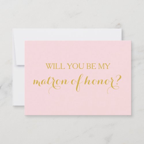 Will You Be My Matron of Honor Card Bridal Party